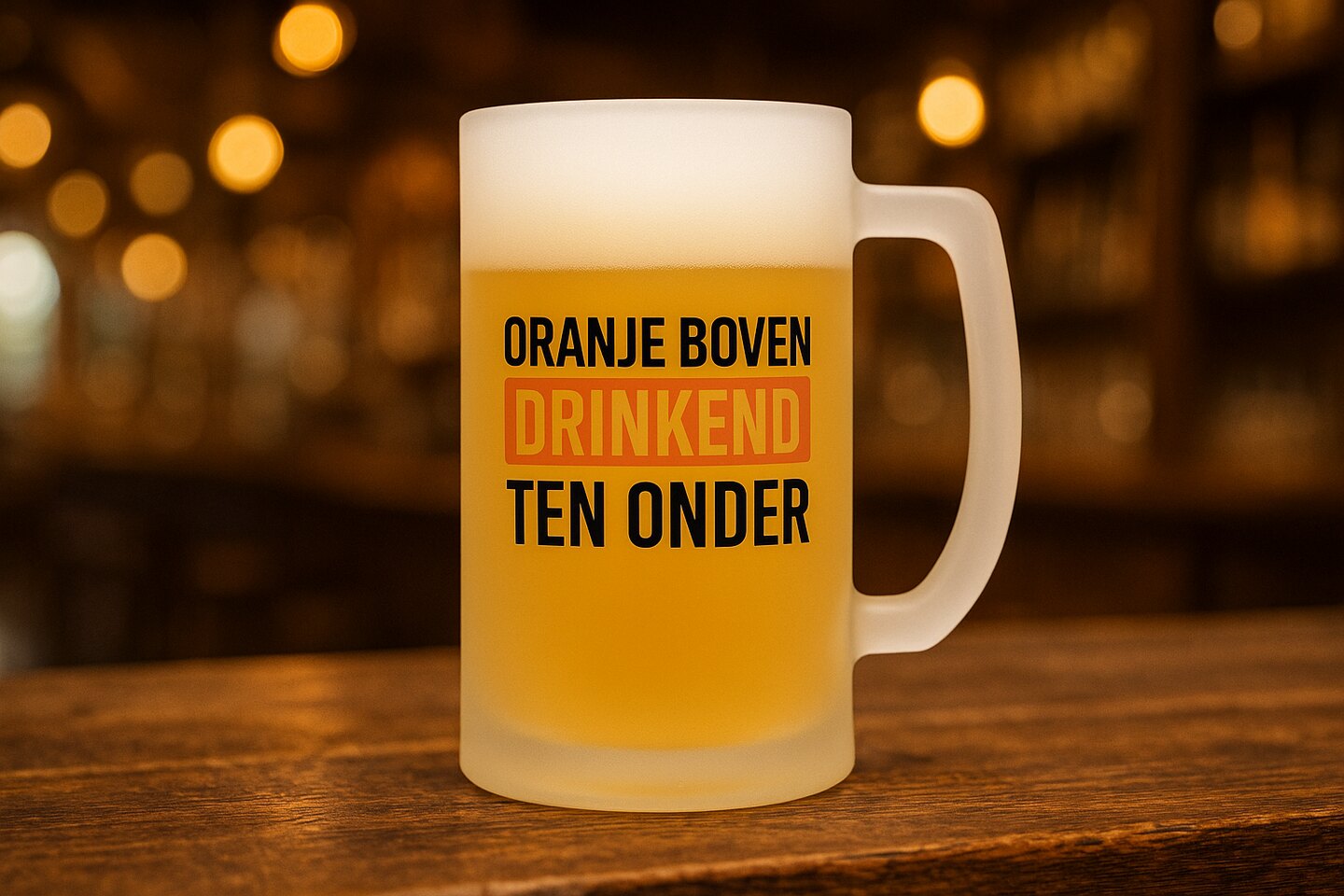 Bierpul met de tekst Oranje boven